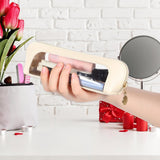 Maxbell Makeup Brush Bag for Home Office Travel Accessories with Zipper Carrying Bag White