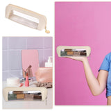 Maxbell Makeup Brush Bag for Home Office Travel Accessories with Zipper Carrying Bag White