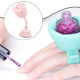 Maxbell Nail Polish Bottle Holder Nail Polish Stand for Manicure Fingernail Painting Pink