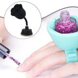Maxbell Nail Polish Bottle Holder Nail Polish Stand for Manicure Fingernail Painting Black
