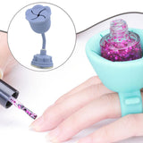 Maxbell Nail Polish Bottle Holder Nail Polish Stand for Manicure Fingernail Painting Blue