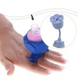 Maxbell Nail Polish Bottle Holder Nail Polish Stand for Manicure Fingernail Painting Blue