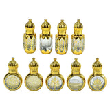 Maxbell Glass Roll on Bottles Beauty Personal Care Refillable Perfume Roller Bottles 4Pcs 6.8x2.5cm