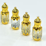 Maxbell Glass Roll on Bottles Beauty Personal Care Refillable Perfume Roller Bottles 4Pcs 6.8x2.5cm