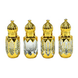 Maxbell Glass Roll on Bottles Beauty Personal Care Refillable Perfume Roller Bottles 4Pcs 6.8x2.5cm