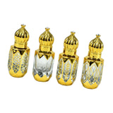Maxbell Glass Roll on Bottles Beauty Personal Care Refillable Perfume Roller Bottles 4Pcs 6.8x2.5cm