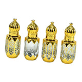 Maxbell Glass Roll on Bottles Beauty Personal Care Refillable Perfume Roller Bottles 4Pcs 6.8x2.5cm