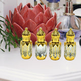 Maxbell Glass Roll on Bottles Beauty Personal Care Refillable Perfume Roller Bottles 4Pcs 6.8x2.5cm