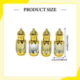 Maxbell Glass Roll on Bottles Beauty Personal Care Refillable Perfume Roller Bottles 4Pcs 6.8x2.5cm