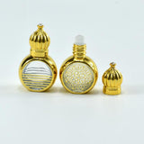 Maxbell Glass Roll on Bottles Beauty Personal Care Refillable Perfume Roller Bottles 5Pcs 6.1x3.6cm
