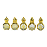 Maxbell Glass Roll on Bottles Beauty Personal Care Refillable Perfume Roller Bottles 5Pcs 6.1x3.6cm