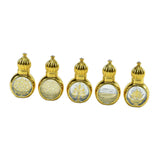 Maxbell Glass Roll on Bottles Beauty Personal Care Refillable Perfume Roller Bottles 5Pcs 6.1x3.6cm