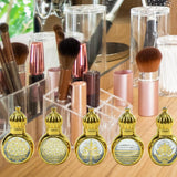 Maxbell Glass Roll on Bottles Beauty Personal Care Refillable Perfume Roller Bottles 5Pcs 6.1x3.6cm