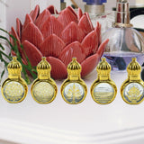 Maxbell Glass Roll on Bottles Beauty Personal Care Refillable Perfume Roller Bottles 5Pcs 6.1x3.6cm