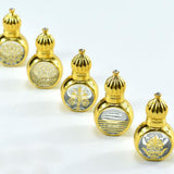 Maxbell Glass Roll on Bottles Beauty Personal Care Refillable Perfume Roller Bottles 5Pcs 6.1x3.6cm