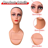 Maxbell Realistic Mannequin Head Showcase Manikin Head Bust for Hat Necklace Glasses Style A