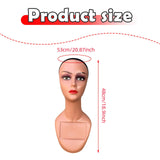 Maxbell Realistic Mannequin Head Showcase Manikin Head Bust for Hat Necklace Glasses Style A