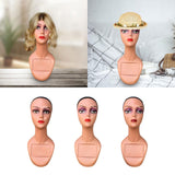Maxbell Realistic Mannequin Head Showcase Manikin Head Bust for Hat Necklace Glasses Style A
