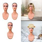 Maxbell Realistic Mannequin Head Showcase Manikin Head Bust for Hat Necklace Glasses Style A