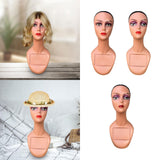 Maxbell Realistic Mannequin Head Showcase Manikin Head Bust for Hat Necklace Glasses Style A