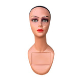 Maxbell Realistic Mannequin Head Showcase Manikin Head Bust for Hat Necklace Glasses Style A