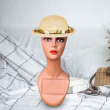 Maxbell Realistic Mannequin Head Showcase Manikin Head Bust for Hat Necklace Glasses Style A