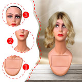 Maxbell Realistic Mannequin Head Showcase Manikin Head Bust for Hat Necklace Glasses Style A