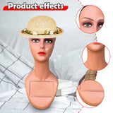 Maxbell Realistic Mannequin Head Showcase Manikin Head Bust for Hat Necklace Glasses Style A