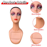 Maxbell Realistic Mannequin Head Showcase Manikin Head Bust for Hat Necklace Glasses Style B