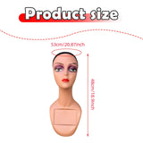Maxbell Realistic Mannequin Head Showcase Manikin Head Bust for Hat Necklace Glasses Style B