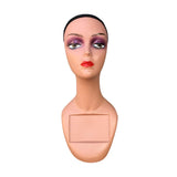 Maxbell Realistic Mannequin Head Showcase Manikin Head Bust for Hat Necklace Glasses Style B