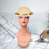 Maxbell Realistic Mannequin Head Showcase Manikin Head Bust for Hat Necklace Glasses Style B