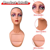 Maxbell Realistic Mannequin Head Showcase Manikin Head Bust for Hat Necklace Glasses Style C