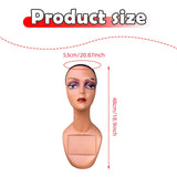 Maxbell Realistic Mannequin Head Showcase Manikin Head Bust for Hat Necklace Glasses Style C