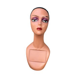 Maxbell Realistic Mannequin Head Showcase Manikin Head Bust for Hat Necklace Glasses Style C