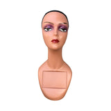 Maxbell Realistic Mannequin Head Showcase Manikin Head Bust for Hat Necklace Glasses Style C