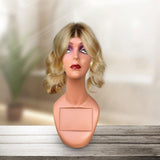 Maxbell Realistic Mannequin Head Showcase Manikin Head Bust for Hat Necklace Glasses Style C