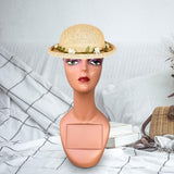 Maxbell Realistic Mannequin Head Showcase Manikin Head Bust for Hat Necklace Glasses Style C