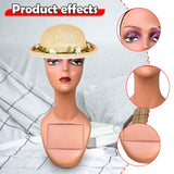 Maxbell Realistic Mannequin Head Showcase Manikin Head Bust for Hat Necklace Glasses Style C