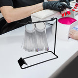 Maxbell Nail Fan Display Cards Holder Accessory for Salon Countertop 7.8x2.9x7.9inch Black