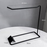Maxbell Nail Fan Display Cards Holder Accessory for Salon Countertop 7.8x2.9x7.9inch Black