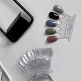 Maxbell Nail Fan Display Cards Holder Accessory for Salon Countertop 7.8x2.9x7.9inch Black