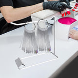 Maxbell Nail Fan Display Cards Holder Accessory for Salon Countertop 7.8x2.9x7.9inch White