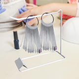 Maxbell Nail Fan Display Cards Holder Accessory for Salon Countertop 7.8x2.9x7.9inch White