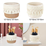 Maxbell Woven Rope Basket Cosmetic Display Case for Vanity Countertop Dressing Table 12x10 Brown