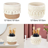 Maxbell Woven Rope Basket Cosmetic Display Case for Vanity Countertop Dressing Table 12x10 Brown