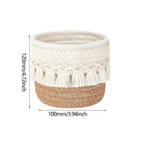 Maxbell Woven Rope Basket Cosmetic Display Case for Vanity Countertop Dressing Table 12x10 Brown
