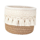 Maxbell Woven Rope Basket Cosmetic Display Case for Vanity Countertop Dressing Table 12x10 Brown