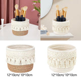 Maxbell Woven Rope Basket Cosmetic Display Case for Vanity Countertop Dressing Table 12x10 Brown