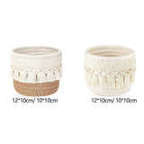 Maxbell Woven Rope Basket Cosmetic Display Case for Vanity Countertop Dressing Table 12x10 Brown